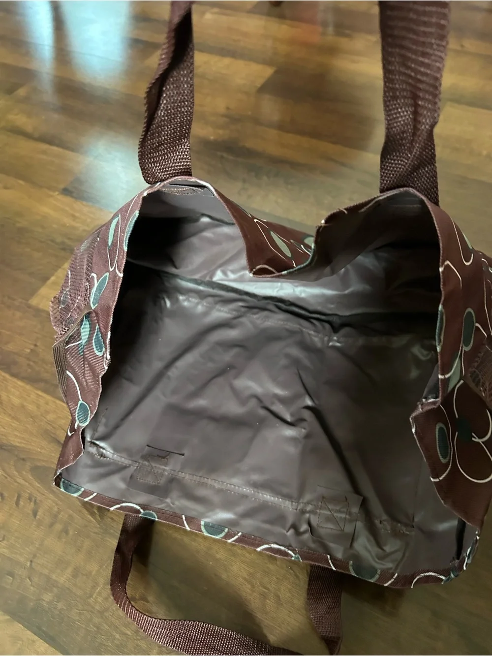 Women's Brown Patterned Tote Bag - Versatile Everyday Carry